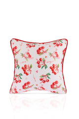 Cherry Crush Romantik Kiraz Desenli Kırlent Kılıfı – 43x43cm