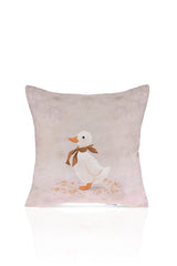 Autumn Duck Çizimli Sevimli Ördek Kırlent Kılıfı – 43x43cm
