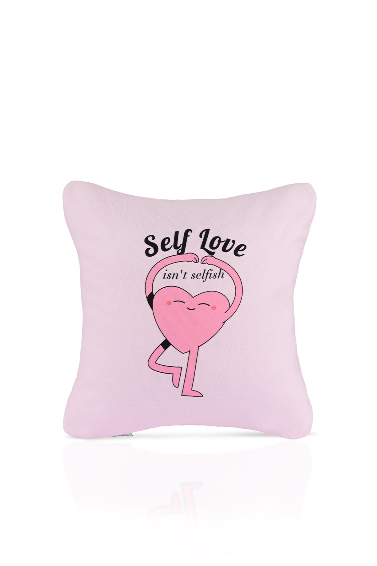 Self Love Yoga Kalpli İllüstrasyon Kırlent Kılıfı – 43x43cm