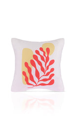 Coral Flow Modern Soyut Bitki Desenli Kırlent Kılıfı – 43x43cm