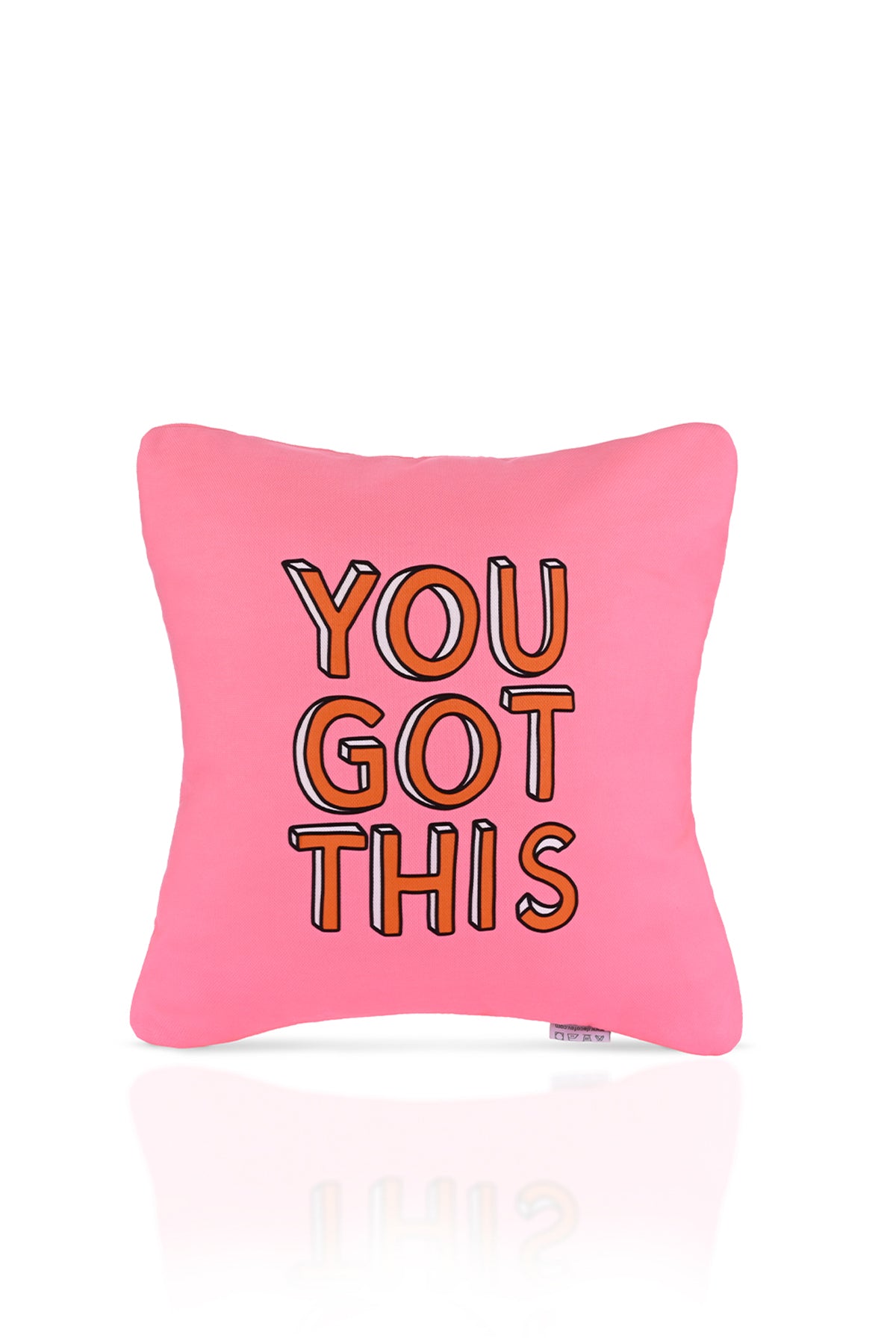 You Got This Motive Edici Yazılı Pembe Kırlent Kılıfı – 43x43cm