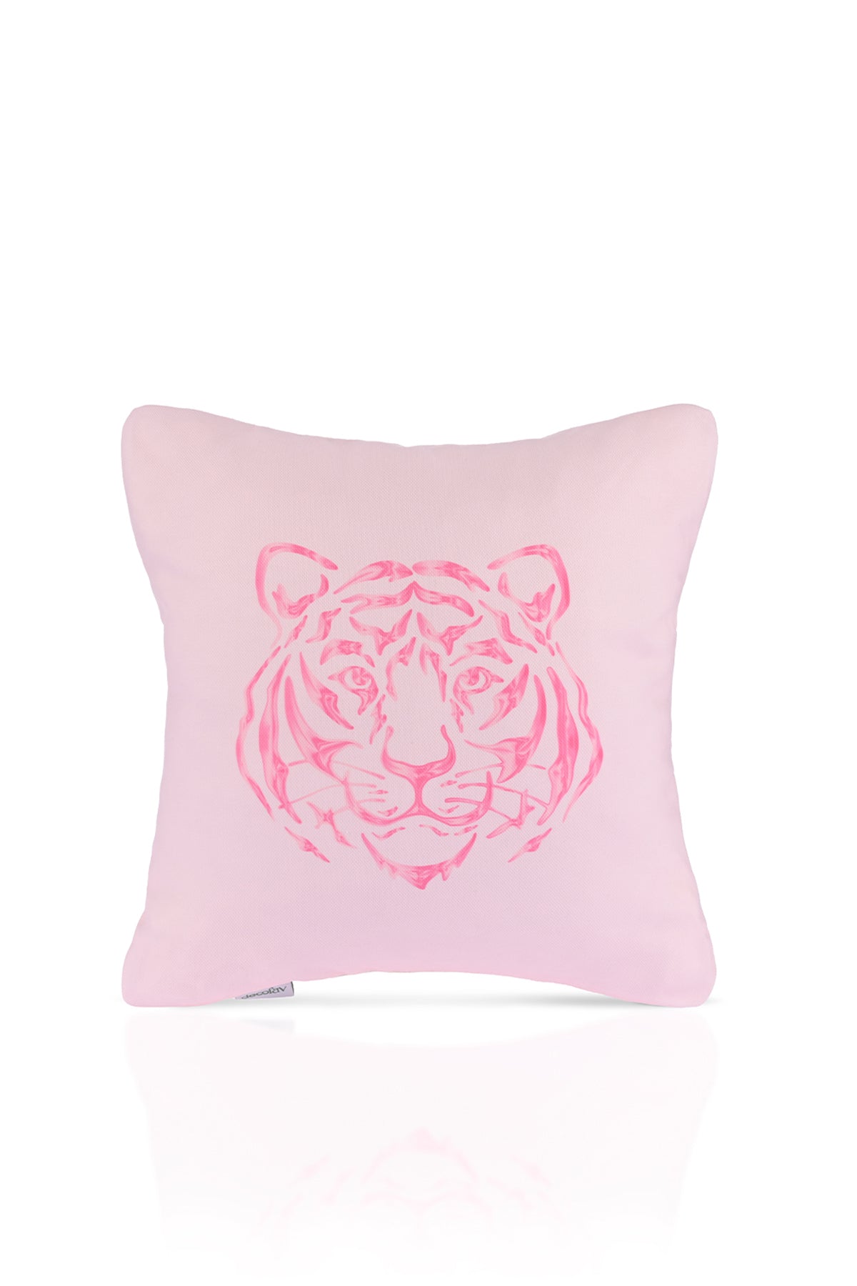 Pink Roar Soyut Kaplan Baş Desenli Kırlent Kılıfı – 43x43cm