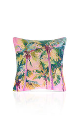 Paradise Palms Renkli Tropikal Ağaç Desenli Kırlent Kılıfı – 43x43cm