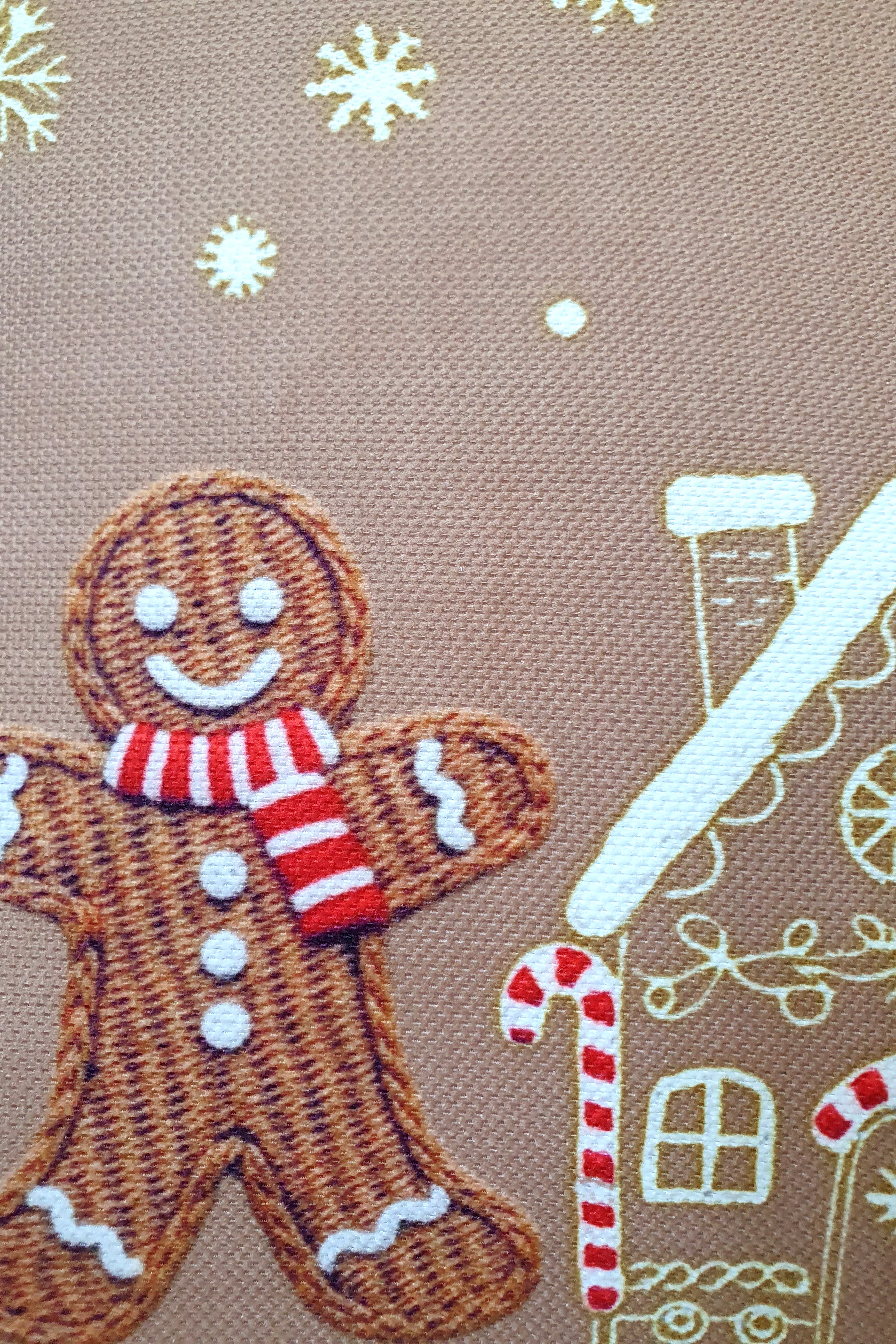 Şeker Kasabası Zencefilli Gingerbread Kırlent Kılıfı - 43x43cm