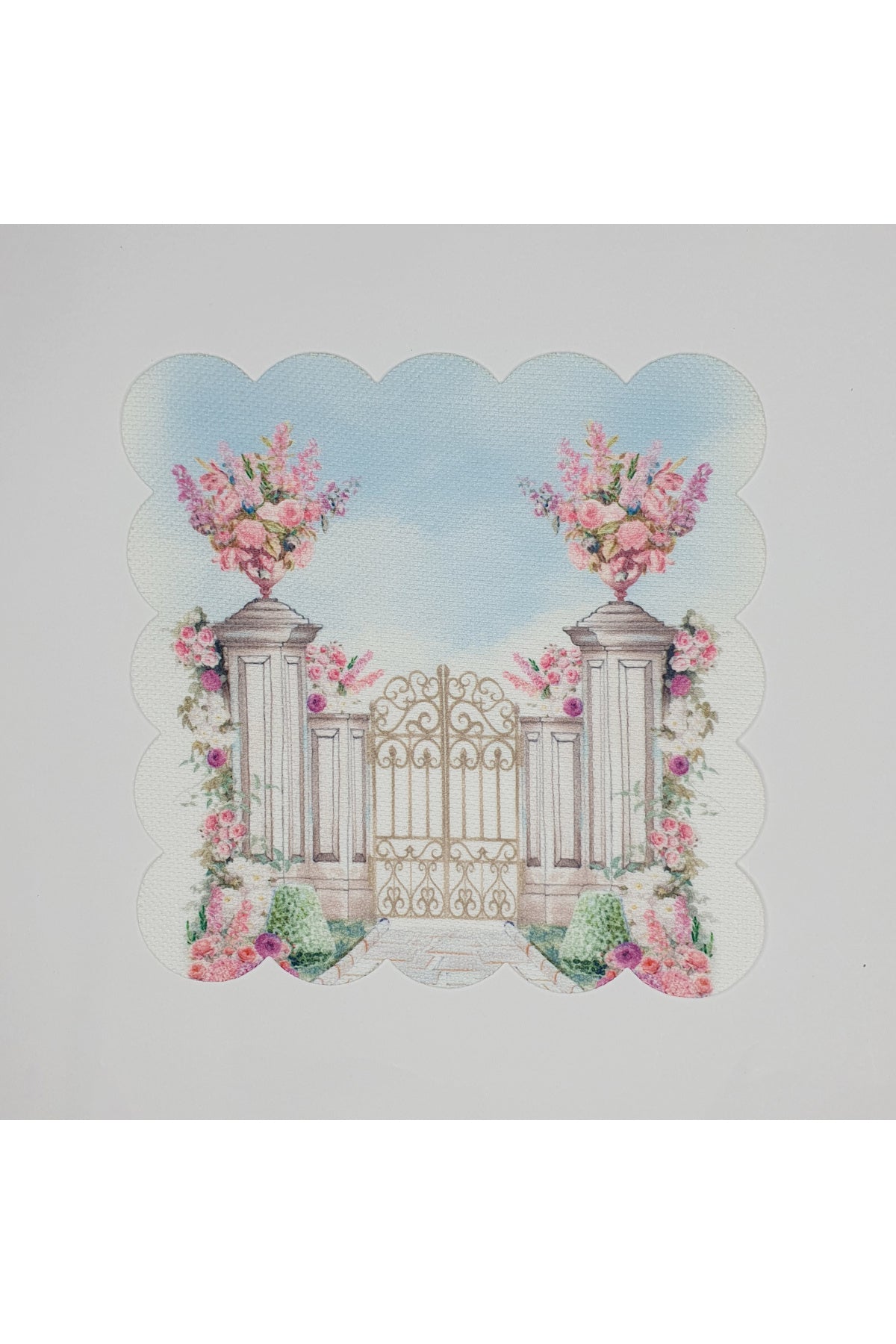 Sulu Boya Elegant Saray Desenli Lazer Kesim Kokteyl Peçetesi