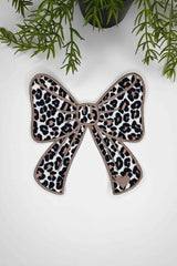 Kurdele Şeklinde Zarif Leopar Desenli Nakışlı Kokteyl Peçetesi 1 Adet