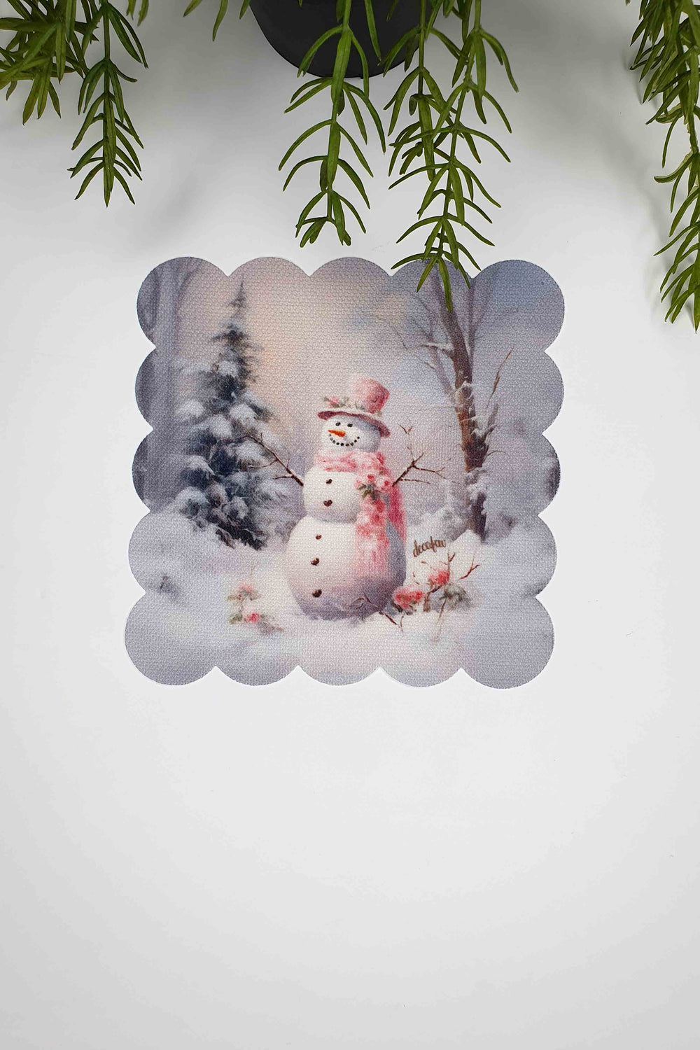 Snowman Delight Kardan Adam Lazer Kesim Kokteyl Peçetesi 1 Adet - Decofav | Kırlent, Sofra Tekstili, Kumaş