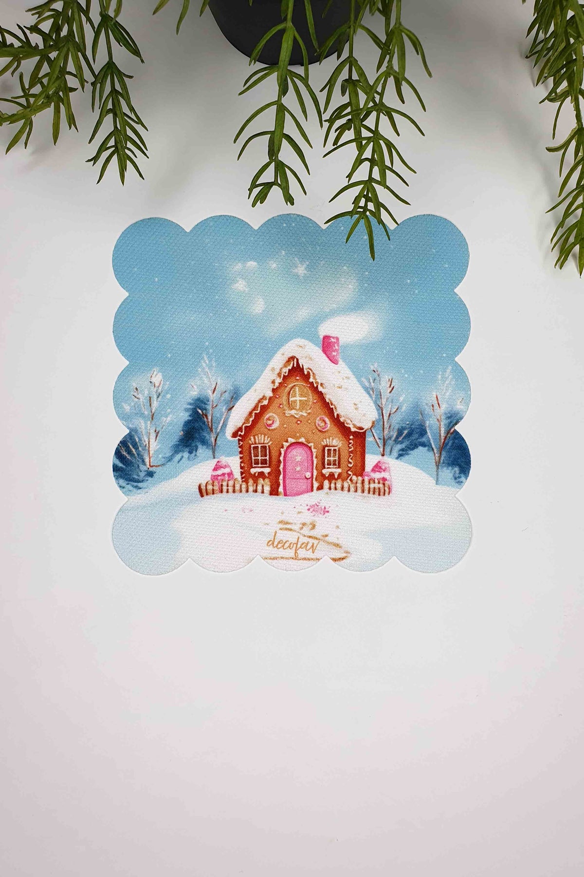 Gingerbread Glow Kurabiye Ev Tasarım Lazer Kesim Kokteyl Peçetesi 1 Adet