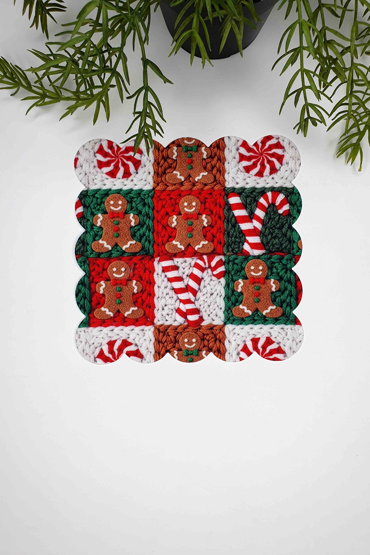 JOY Patchwork Yılbaşı Konsept Lazer Kesim Kokteyl Peçetesi 1 Adet