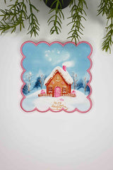 Gingerbread Glow Kurabiye Ev Tasarım Nakış Kenar Kokteyl Peçetesi 1 Adet