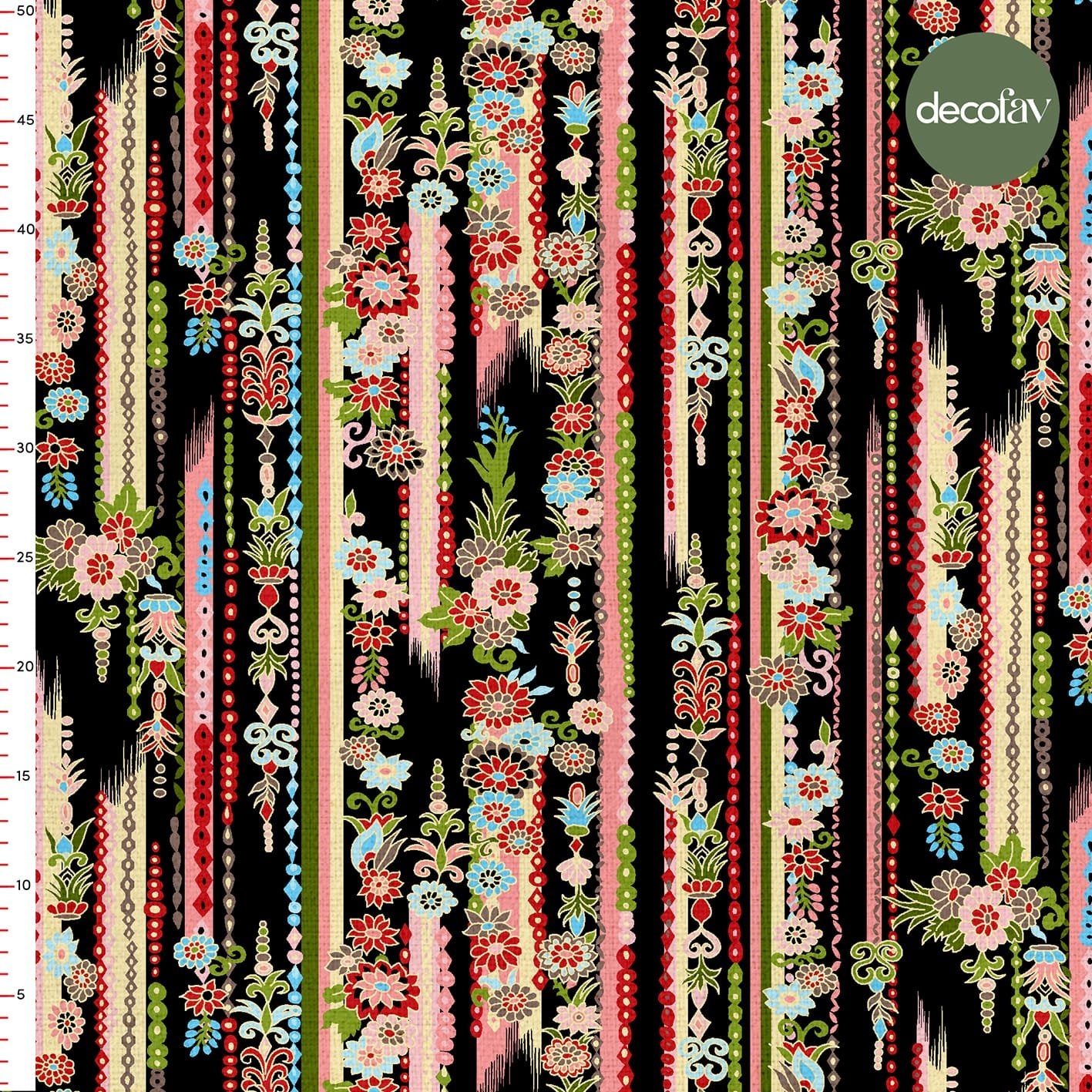 Tropikal Yaprak Desenli Dijital Baskılı Kumaş