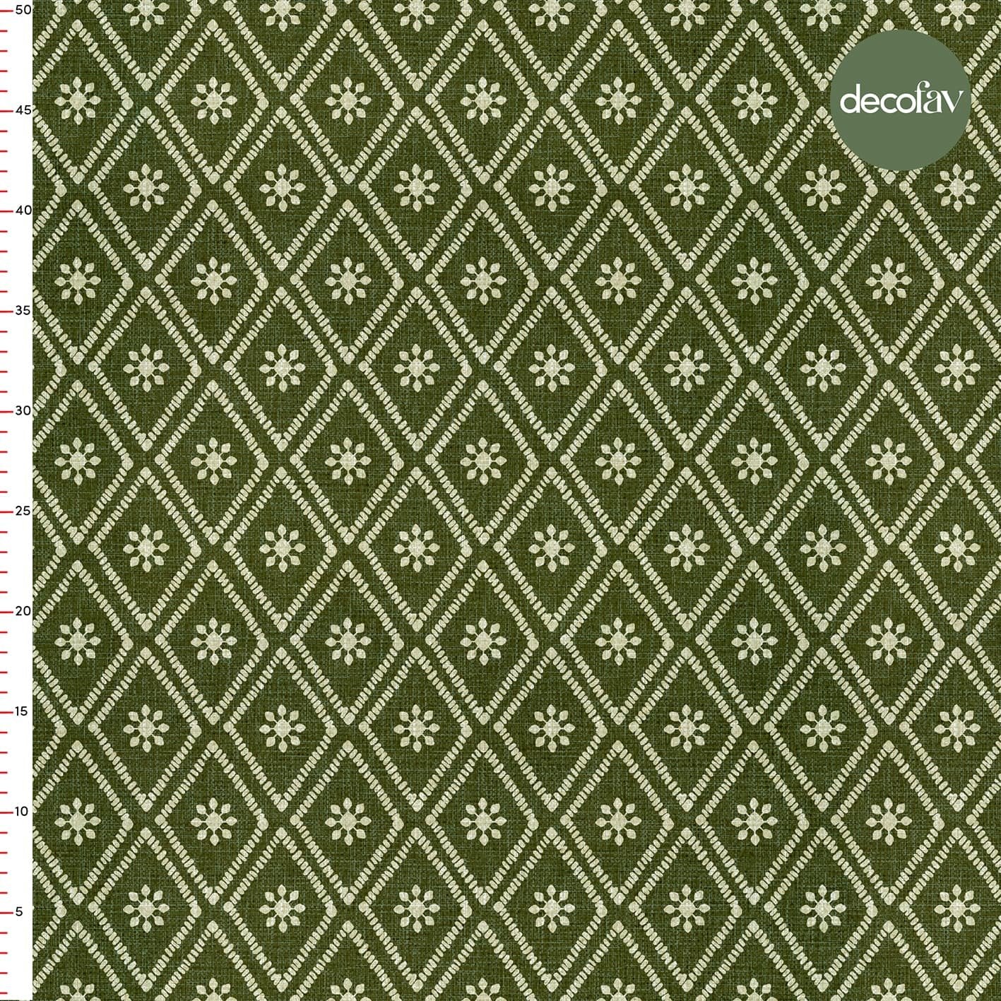 Geometrik İncelik Keten Efektli Desenli Dijital Baskılı Kumaş