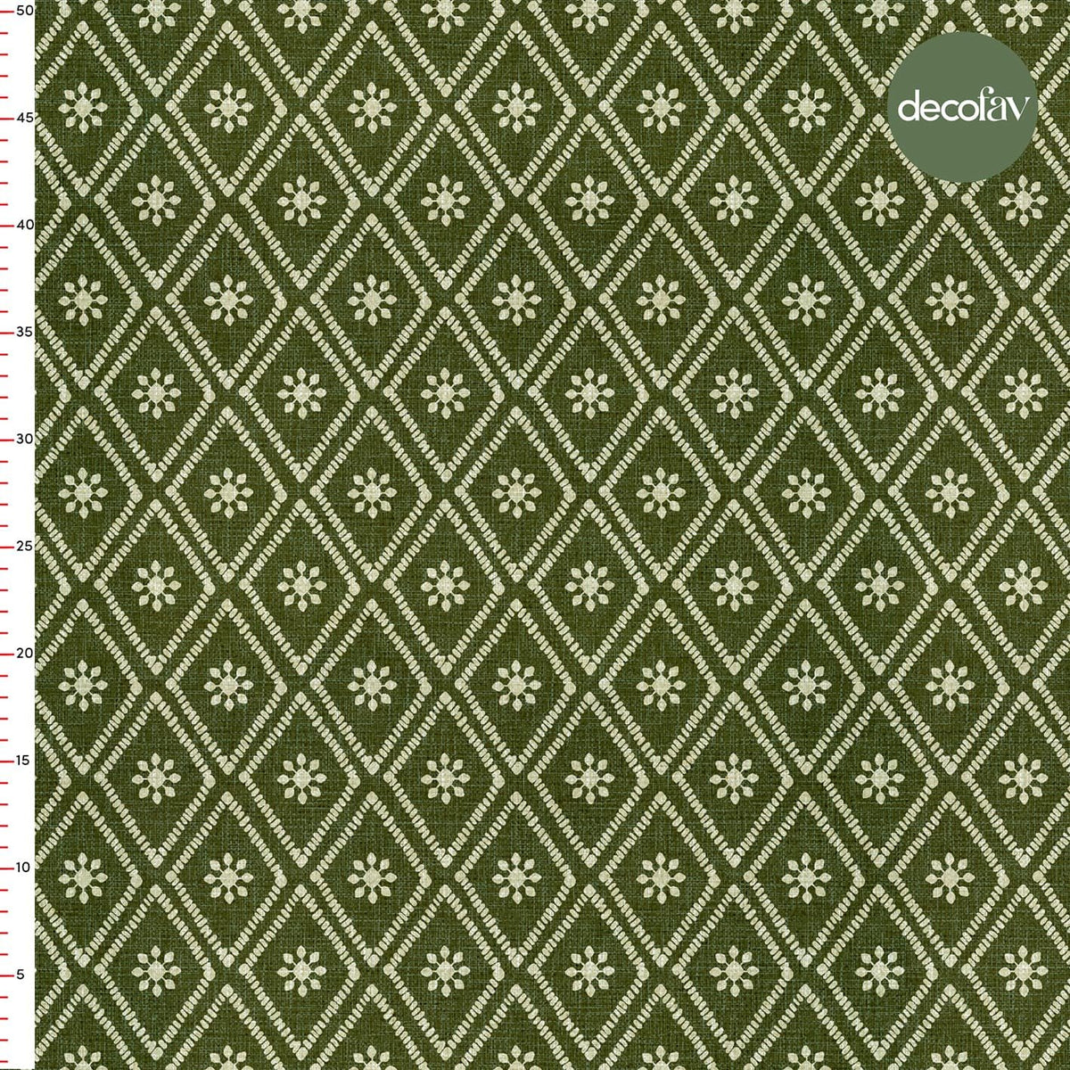 Geometrik İncelik Keten Efektli Desenli Dijital Baskılı Kumaş