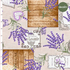 Rustic Lavender Story Patterned Digital Printed Fabric