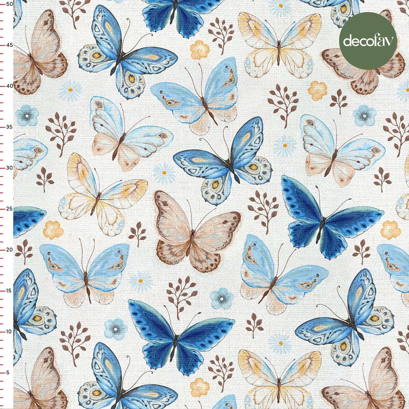 Butterfly Flower Pattern Digital Printed Fabric
