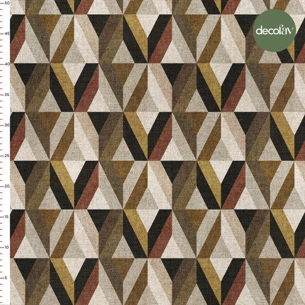 Geometric Diamond Patterned Digital Printed Fabric