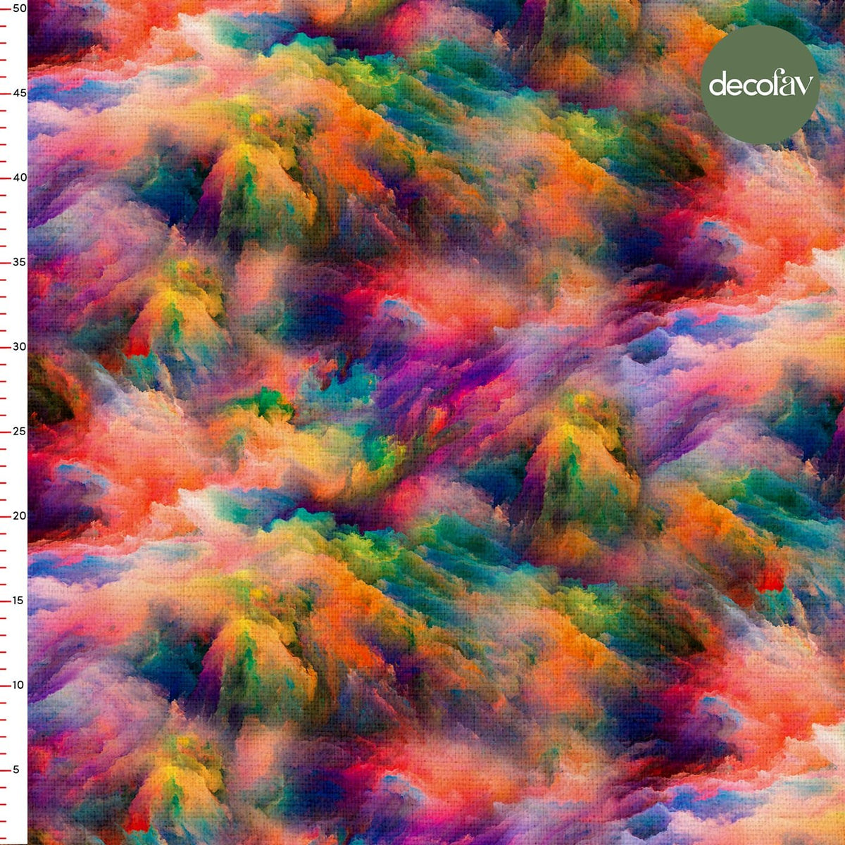Colorful Abstract Ombre Patterned Digital Printed Fabric