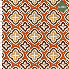 Geometrik Fayans Desenli Dijital Baskılı Kumaş