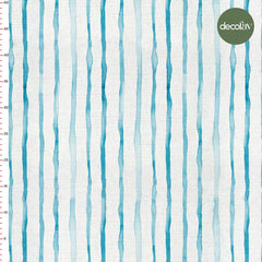 Sulu Boya Efektli Çizgili Desenli Dijital Baskılı Kumaş