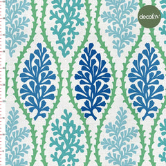 Yosun Marin Desenli Dijital Baskılı Kumaş