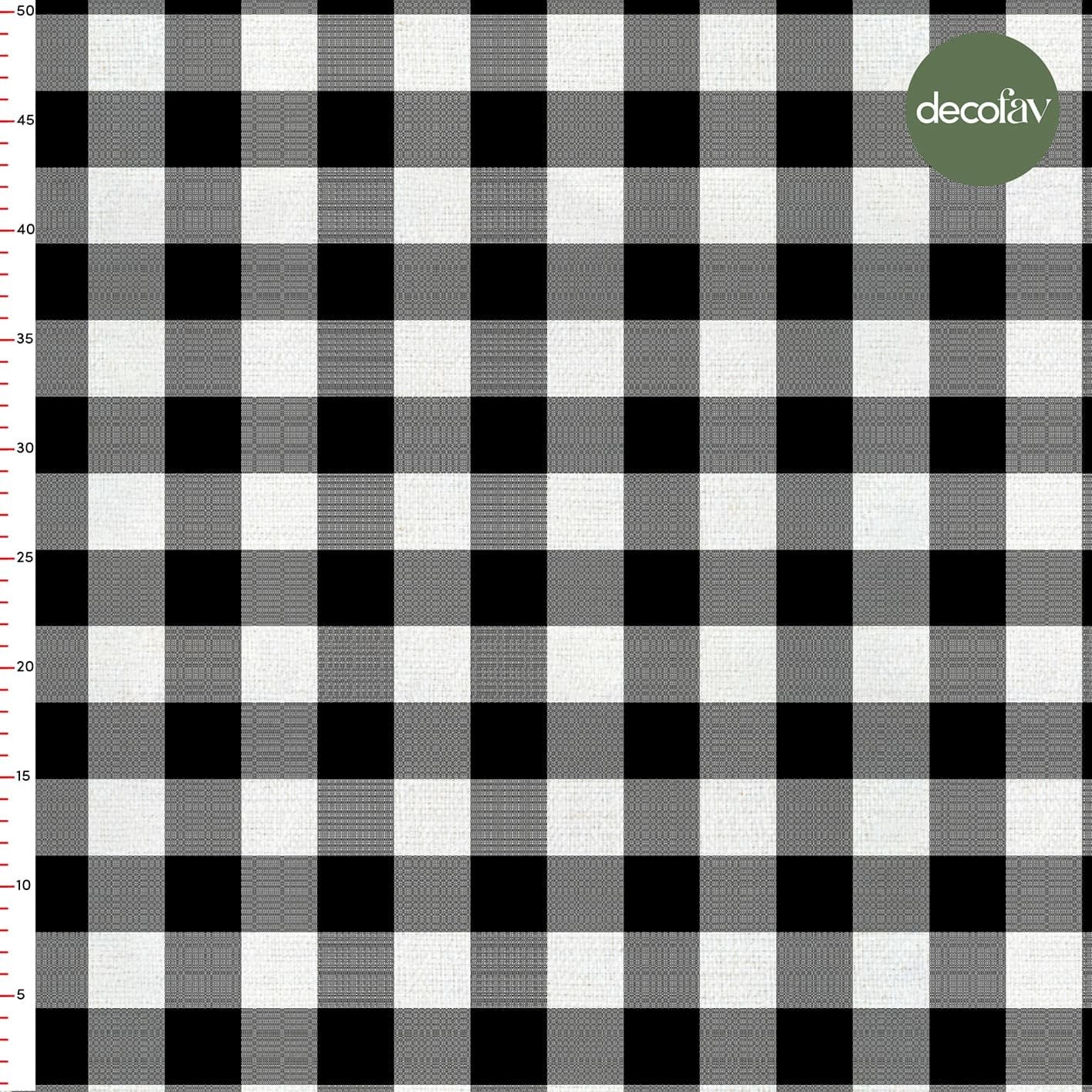 Black and White Plaid Digital Printed Fabric