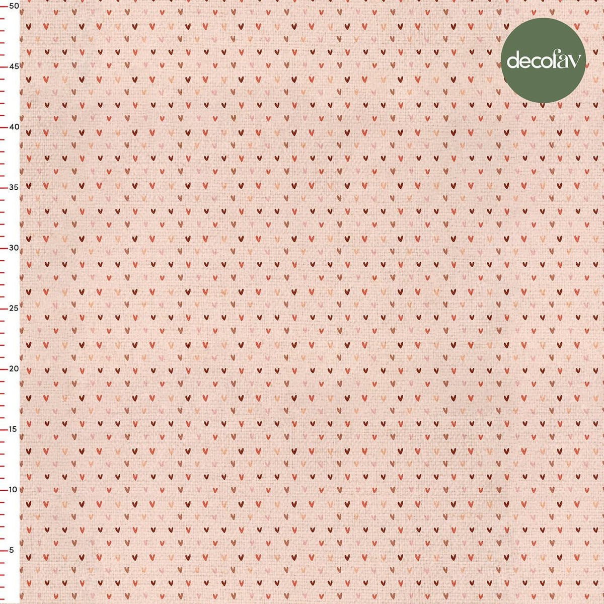 Cute Hand Drawn Heart Pattern Digital Printed Fabric