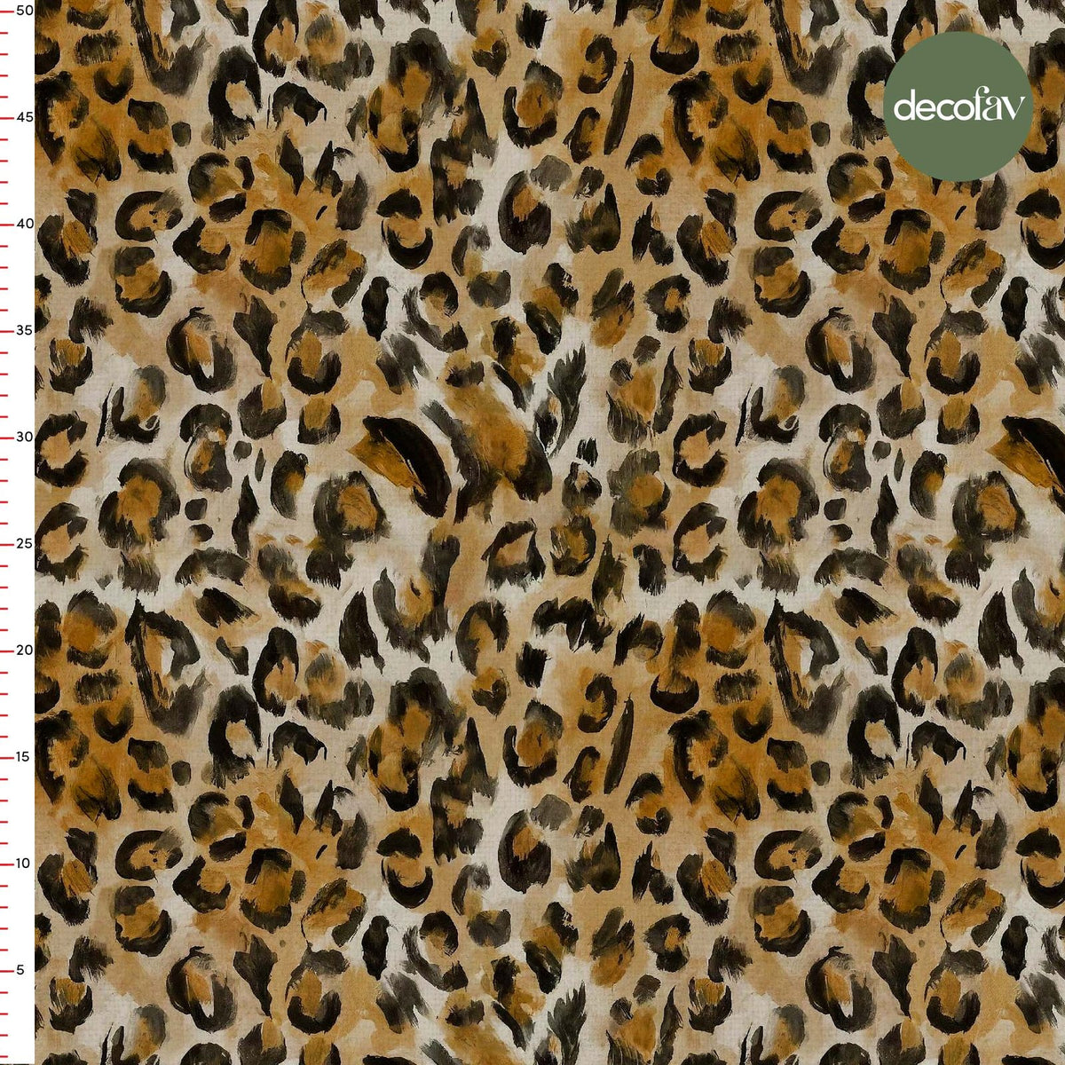Leoparın Gizemli İzleri Desenli Dijital Baskılı Kumaş