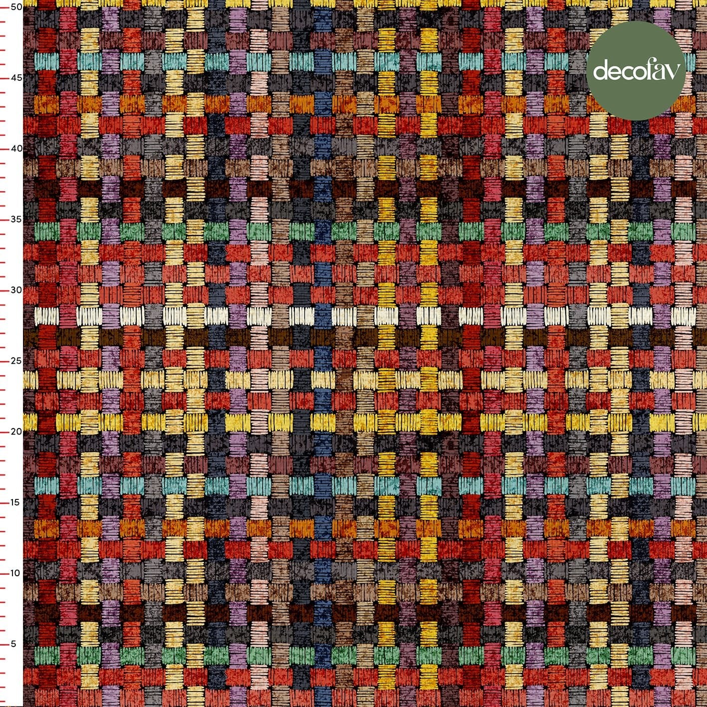 Digitally Printed Fabric with Embroidery Effect and Woven Effect and Stripes Pattern