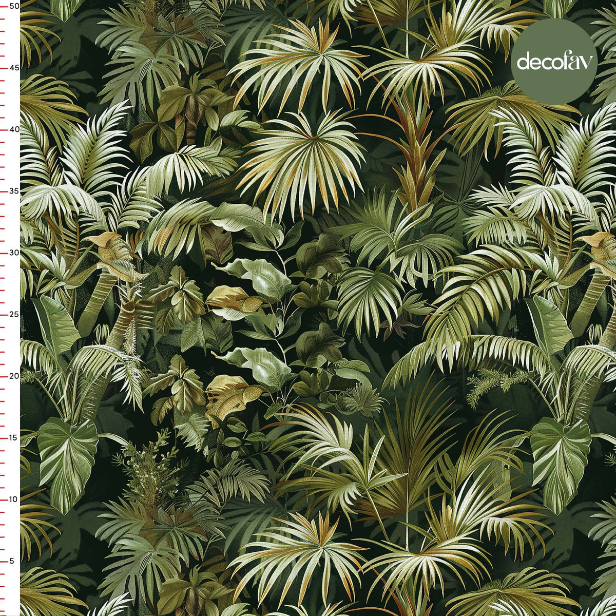 Digitally Printed Fabric with Whisper of Tropical Winds Pattern