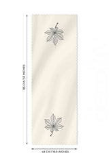 Chestnut Grace – Atkestanesi Yaprağı Baskılı Lazer Kesim Runner - 135x48cm