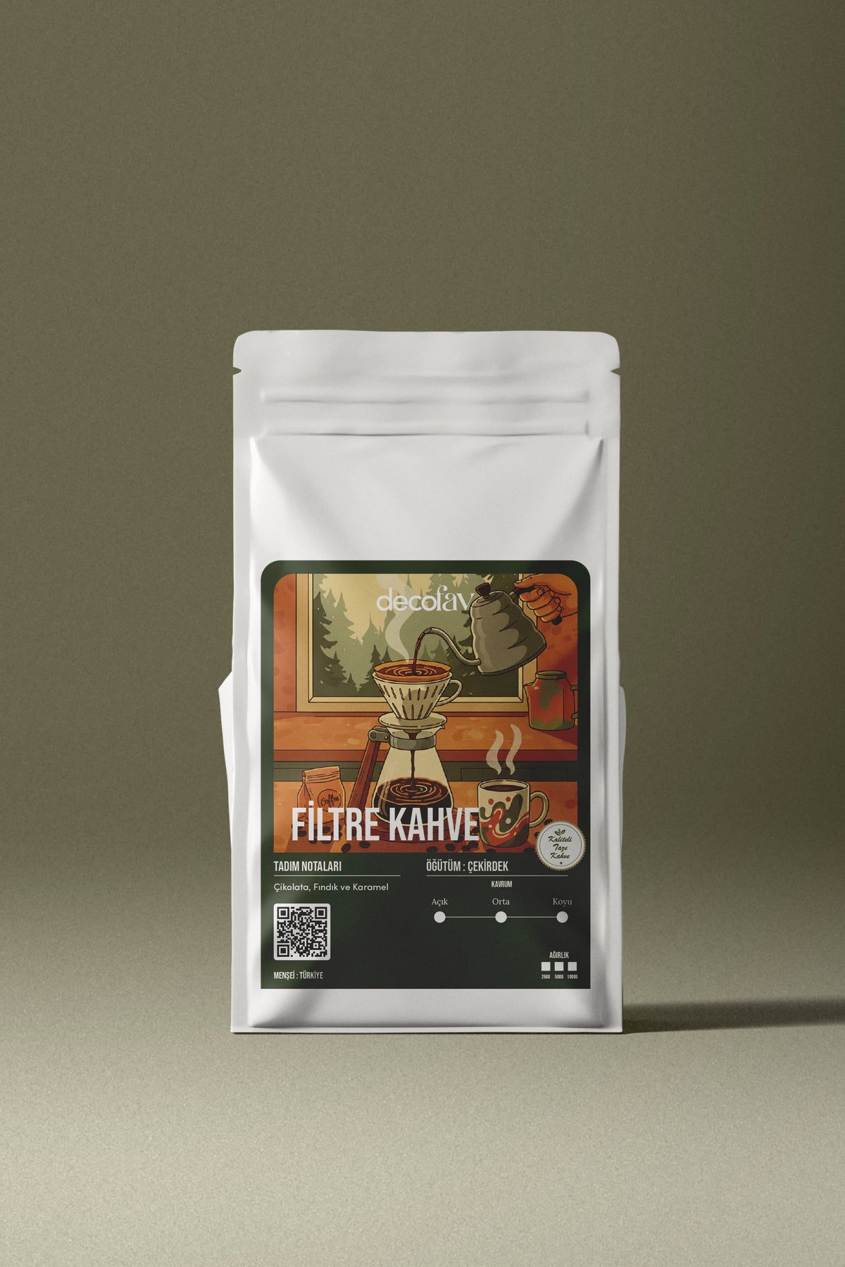 1000g Birinci Kalite Taze Filtre Kahve Çekirdek