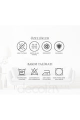 Sulu Boya Yılbaşı Konsept Evler ve Ağaçlar Manzara Desenli Nakış Kenar Kumaş Kokteyl Peçetesi 1 Adet