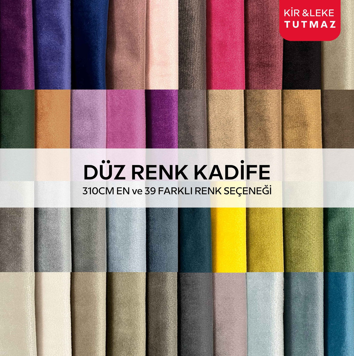 Düz Boyalı Perdelik Yumuşak Kadife Kumaş - 310CM EN
