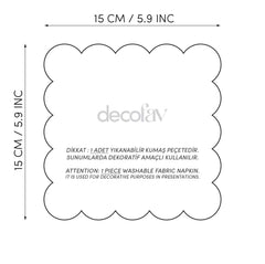 Pembe Zemin Tropikal Yapraklar ve Jaguar Tasarımlı Kumaş Kokteyl Peçetesi 1 Adet