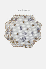 Honey Bee Bloom Nakışlı Amerikan Servis (2’li Set)