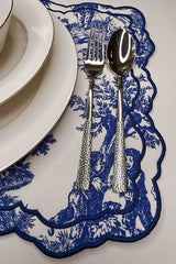 Tableau Saks Toile Desenli Nakışlı Amerikan Servis 2 Adet