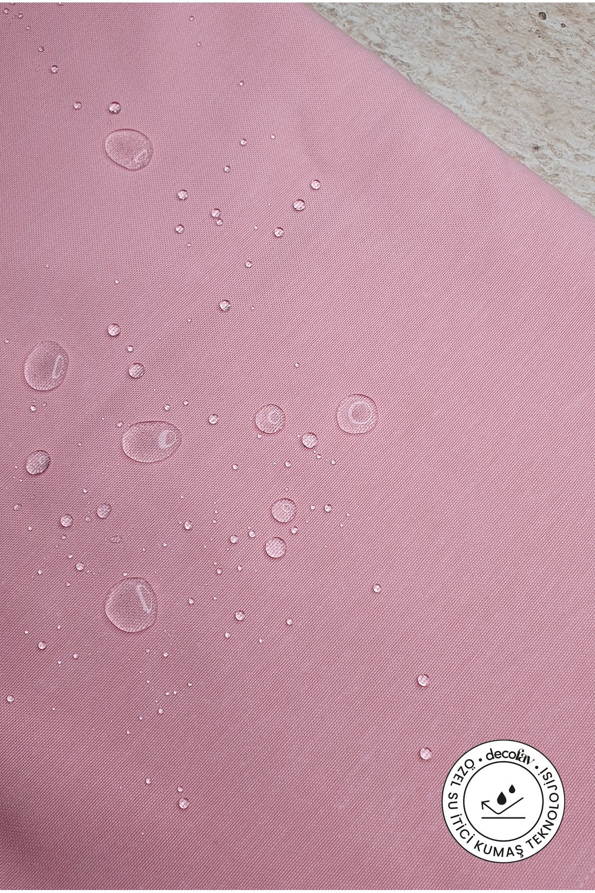 Su İtici Pamuk Karışımlı Premium Pembe Masa Örtüsü – Zarf Köşe 162x220 cm