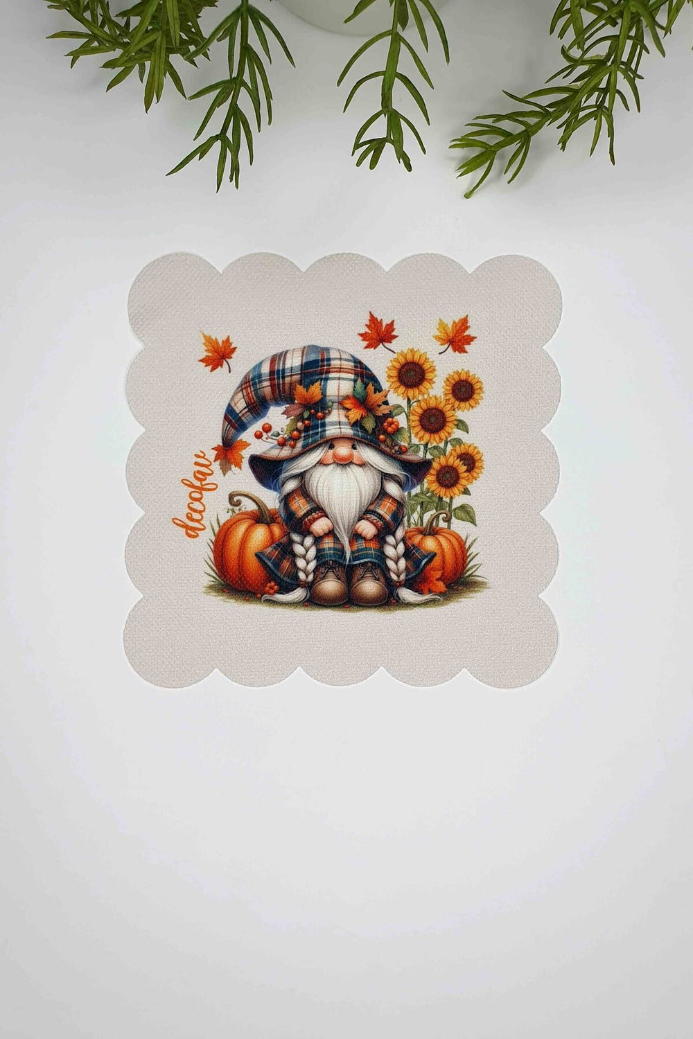 Thankful Cüce Patch – Balkabağı ve Ayçiçekli Sonbahar Temalı Kokteyl Peçetesi 1 Adet - Decofav | Kırlent, Sofra Tekstili, Kumaş