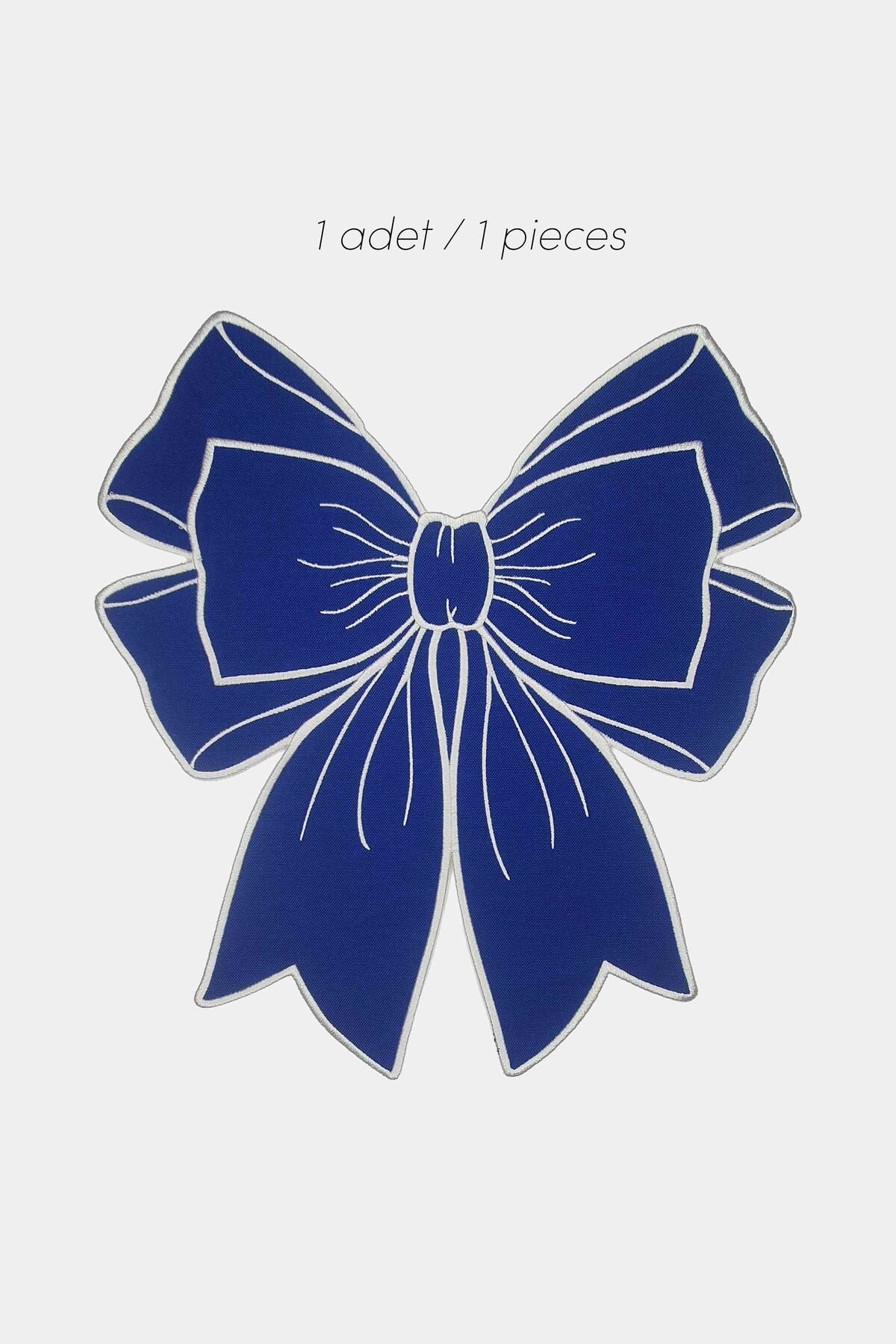 Bow Sax Kumaş Fiyonk Form Beyaz Nakışlı Amerikan Servis 35x39 cm- 1 Adet