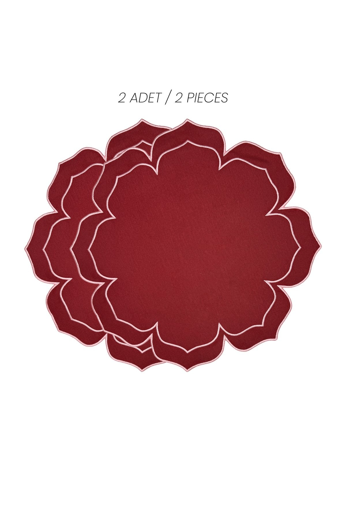 Petra Bordo Kumaş Nakışlı Amerikan Servis 40x40cm - 2 Adet