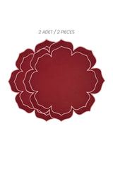 Petra Bordo Kumaş Nakışlı Amerikan Servis 40x40cm - 2 Adet
