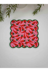 Sweet Chili Pepper Desenli Dijital Baskılı Nakışlı Kokteyl Peçetesi 1 Adet