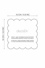 A Harfi Siyah Nakışlı Monogram Patch Kumaş Kokteyl Peçetesi 1 Adet