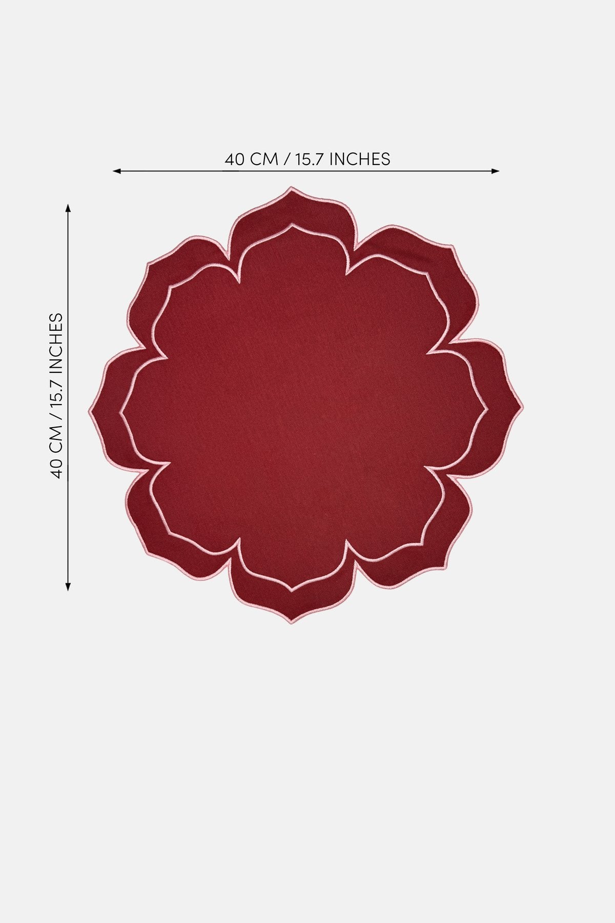 Petra Bordo Kumaş Nakışlı Amerikan Servis 40x40cm - 2 Adet