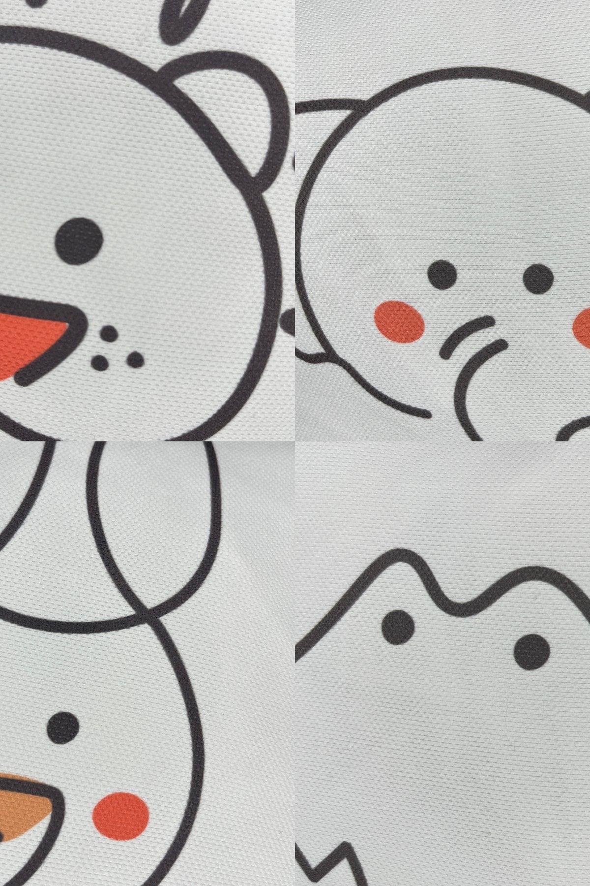 Animal Faces – 4’lü Set Minimal Hayvan Temalı Petek Dokulu İç Dolgulu Çocuk Kırlenti (32x32 cm)