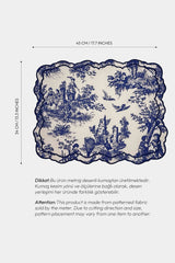 Tableau Saks Toile Desenli Nakışlı Amerikan Servis 2 Adet