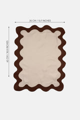 Marea Kahve Bej Kumaş Dalga Form Amerikan Servis 43x35 - 2 Adet