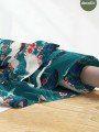 Geleneksel Japon Stili Leylek ve Çiçek Desenli Dijital Baskılı Kumaş Geleneksel Japon Stili Leylek ve Çiçek Desenli Dijital Baskılı Kumaş
