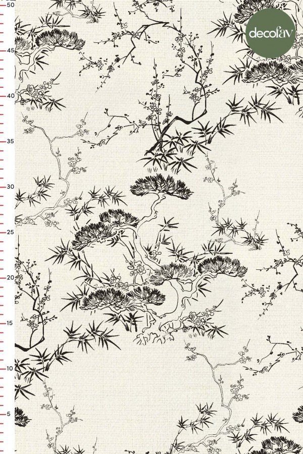 Toile de Jouy Stili Zatif Çizim Desenli Dijital Baskılı Kumaş