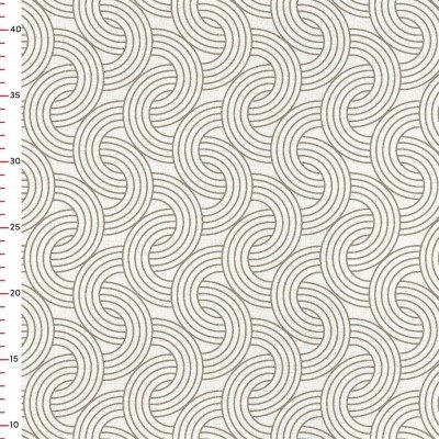 Geometrik Zincir Desenli Dijital Baskılı Kumaş